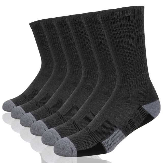 COOPLUS Mens Crew Socks Athletic Dresses Socks Breathable