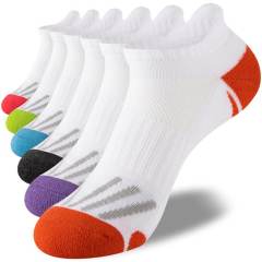 COOPLUS Womens Ankle Low Cut Socks Athletic Running Cushioned Socks for Women 6 Pairs