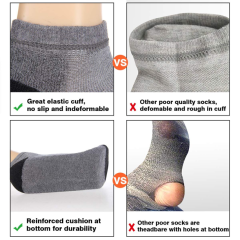 COOPLUS 10 Pairs Men's Athletic Low Cut Socks Cushioned Ankle Socks Men
