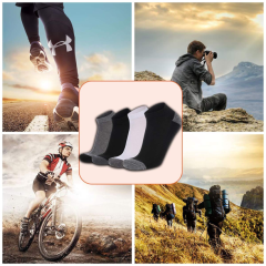 COOPLUS 10 Pairs Men's Athletic Low Cut Socks Cushioned Ankle Socks Men