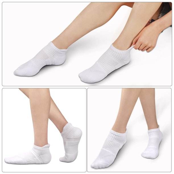 COOPLUS Womens Cotton Ankle Socks Performance Cushion Socks Breathable Low  Cut Socks 6 Pairs