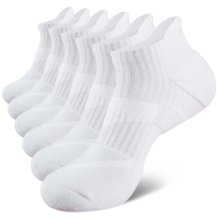 COOPLUS Womens Cotton Ankle Socks Performance Cushion Socks Breathable Low Cut Socks 6 Pairs