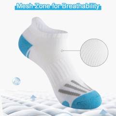 COOPLUS Womens Ankle Low Cut Socks Athletic Running Cushioned Socks for Women 6 Pairs