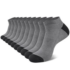 COOPLUS 10 Pairs Men's Athletic Low Cut Socks Cushioned Ankle Socks Men