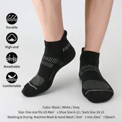 COOPLUS Men's Athletic Ankle Socks Mens Cushioned Breathable Low Cut Socks 6 Pairs