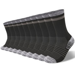 COOPLUS Mens Hiking Crew Socks Men Running Breathable Socks 5 Pairs