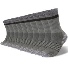 COOPLUS Mens Hiking Crew Socks Men Running Breathable Socks 5 Pairs