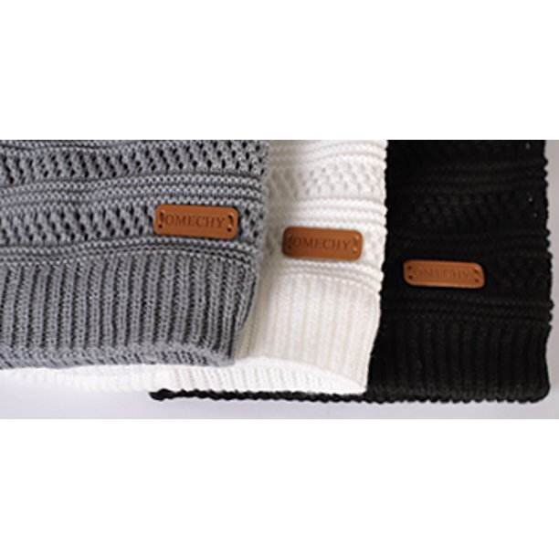 COOPLUS Slouchy Beanie Hats for Men Warm Winter Hats Mens Beanie Cap Lined Knit Thick Hat （Black 1 Piece）