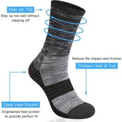 COOPLUS Mens Hiking Crew Socks Men Running Breathable Socks 5 Pairs