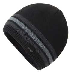 COOPLUS Slouchy Hats for Men Warm Winter Hats Mens Beanie Cap Lined Knit Cuff Daily Beanie Hat （Black 1 Piece）