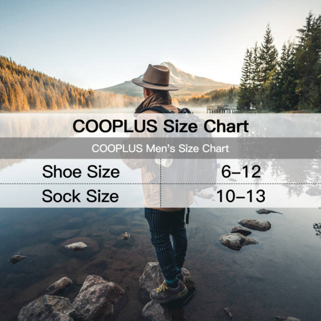 COOPLUS Mens Winter Warm Socks Men Wool Hiking Socks 5 Pairs
