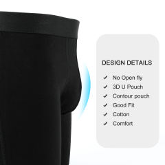 COOPLUS Men's Underwear Boxer Briefs Cotton Stretch Soft Underwear Trunks (5 Pieces)