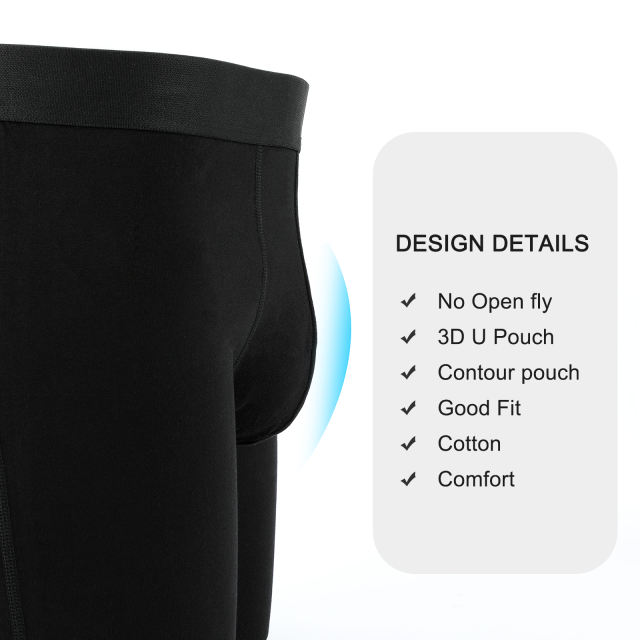 COOPLUS Men's Underwear Boxer Briefs Cotton Stretch Soft Underwear Trunks (5 Pieces)