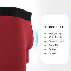 COOPLUS Men's Underwear Boxer Briefs Cotton Stretch Soft Underwear Trunks (5 Pieces)