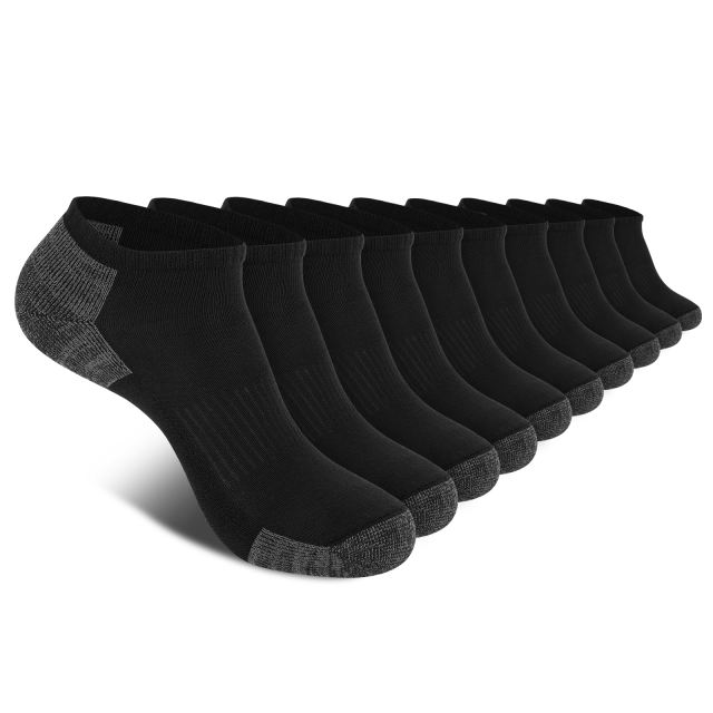 COOPLUS Mens Socks Ankle Low Cut Socks for Men Breathable Athletic Socks 10 Pairs
