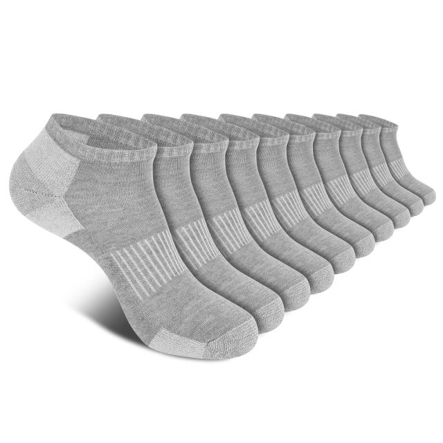 COOPLUS Mens Socks Ankle Low Cut Socks for Men Breathable Athletic Socks 10 Pairs
