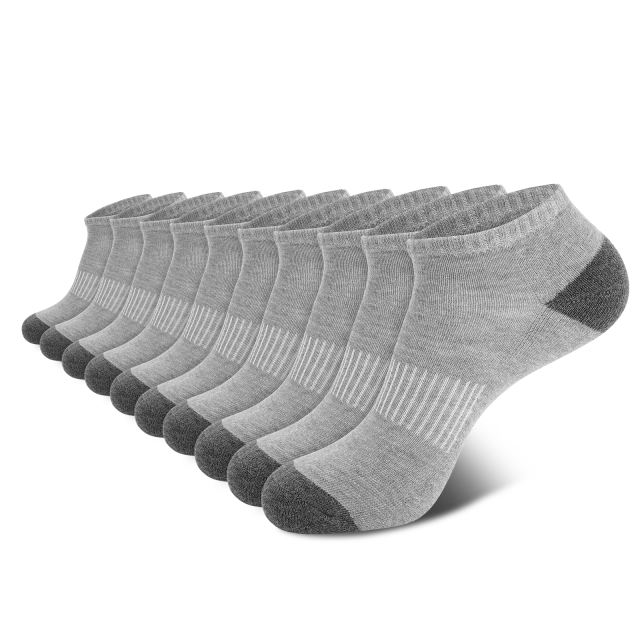 COOPLUS Mens Socks 10 Pairs Ankle Low Cut Socks for Men Breathable Athletic Socks