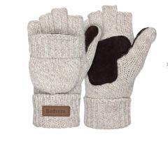 COOPLUS Winter Mittens Fingerless Gloves Wool Knitted Warm Gloves Convertible Gloves Men and Women