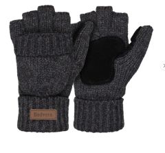 COOPLUS Winter Mittens Fingerless Gloves Wool Knitted Warm Gloves Convertible Gloves Men and Women