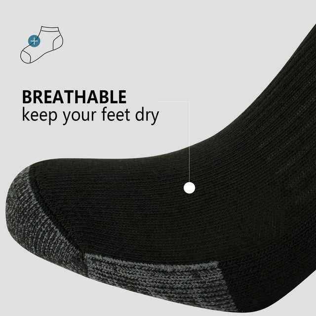 HEATUFF Mens Socks Ankle Low Cut Socks for Men Breathable Athletic Socks 10 Pairs