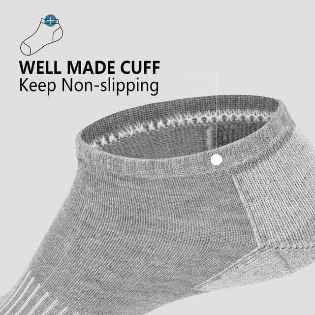 HEATUFF Mens Socks Ankle Low Cut Socks for Men Breathable Athletic Socks 10 Pairs