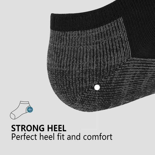 HEATUFF Mens Socks Ankle Low Cut Socks for Men Breathable Athletic Socks 10 Pairs