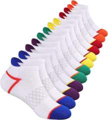 COOPLUS Boys&Girls Ankle Socks 6 Pairs Athletic Low Cut Socks For Little Big Kids