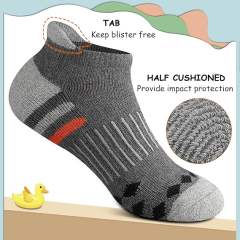 COOPLUS Kids Socks Low Cut Ankle Socks Short Athletic Socks With Cushioned Sole 10 Pairs