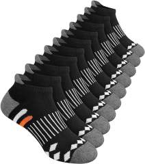 COOPLUS Kids Socks Low Cut Ankle Socks Short Athletic Socks With Cushioned Sole 10 Pairs