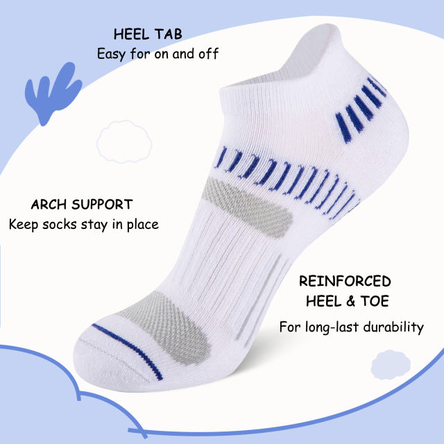 COOPLUS Boys&Girls Socks Low Cut Ankle Socks Comfortable Athletic Socks With Cushioned Sole 10 Pairs