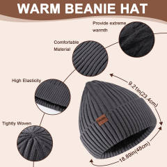 COOPLUS Mens Winter Warm Knit Beanie Hat Touchscreen Gloves Neck Scarf Set Best Gifts for Men