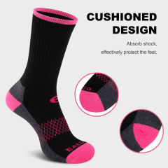 COOPLUS Womens Athletic Cushioned Crew Socks Soft Breathable Moisture-wicking Socks For Women 6 Pairs