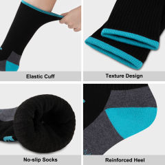 COOPLUS Womens Athletic Cushioned Crew Socks Soft Breathable Moisture-wicking Socks For Women 6 Pairs