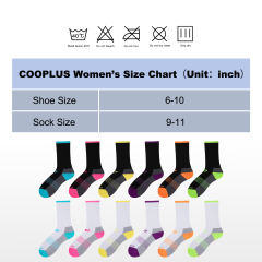 COOPLUS Womens Athletic Cushioned Crew Socks Soft Breathable Moisture-wicking Socks For Women 6 Pairs