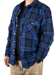 COOPLUS Mens Long Sleeves Shirts Timeless Checkered Pattern with Buttons Two Pockets Casual Dress Shirts