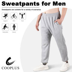 COOPLUS Mens Sweatpants with Pockets Mens Work Pants Athletic Trainning Cargo Pants for Men Size S M L XL XXL
