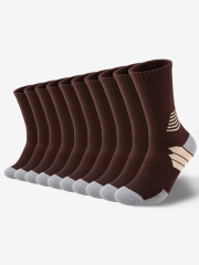 COOPLUS Mens Hiking Socks Crew Outdoor Socks 5 Pairs Moisture Wicking Cushioned Athletic Boot Socks