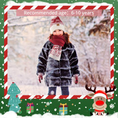COOPLUS Christmas Hat Scarf Gloves Set for Kids Winter Soft Hat and Neck Warmer Gloves Set