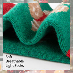 COOPLUS Christmas Socks Winter Crew Socks for Women & Men Novelty Christmas Gift Socks 5 Pairs