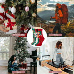 COOPLUS Christmas Socks Winter Crew Socks for Women & Men Novelty Christmas Gift Socks 5 Pairs