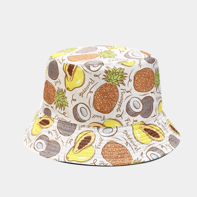 COOPLUS Women Cute Fruit Bucket Hat Summer Beach Packable Hats for Fishing Outdoor
