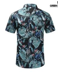COOPLUS Hawaiian Shirt for Men, Summer Beach Short Sleeve Button Down Shirts, Printed Mens Shirts