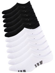 Cooplus 12 Pairs Mens Cotton No Show Socks Mens Lightweight Short Non Slip Invisible Socks