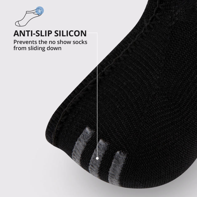 Cooplus 12 Pairs Mens Cotton No Show Socks Mens Lightweight Short Non Slip Invisible Socks