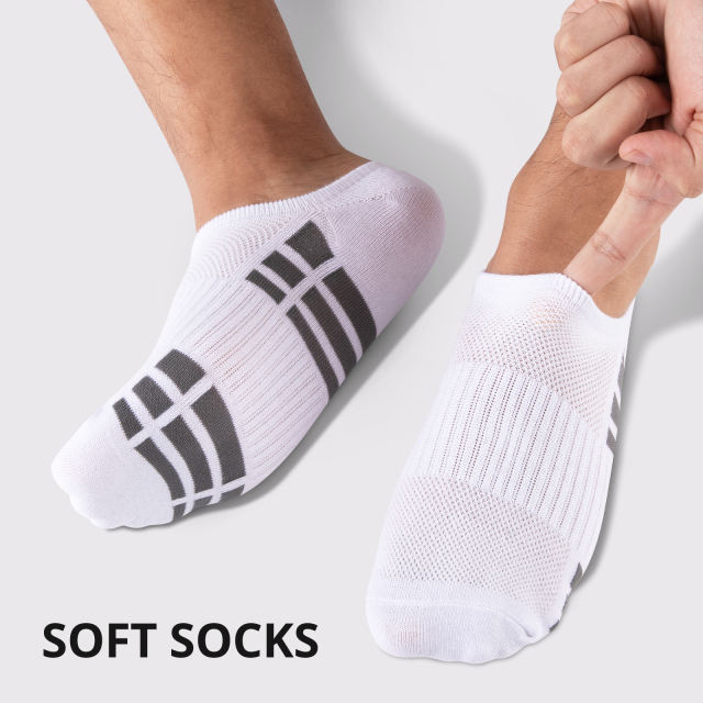 Cooplus 12 Pairs Mens Cotton No Show Socks Mens Lightweight Short Non Slip Invisible Socks