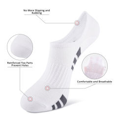 Cooplus 12 Pairs Mens Cotton No Show Socks Mens Lightweight Short Non Slip Invisible Socks