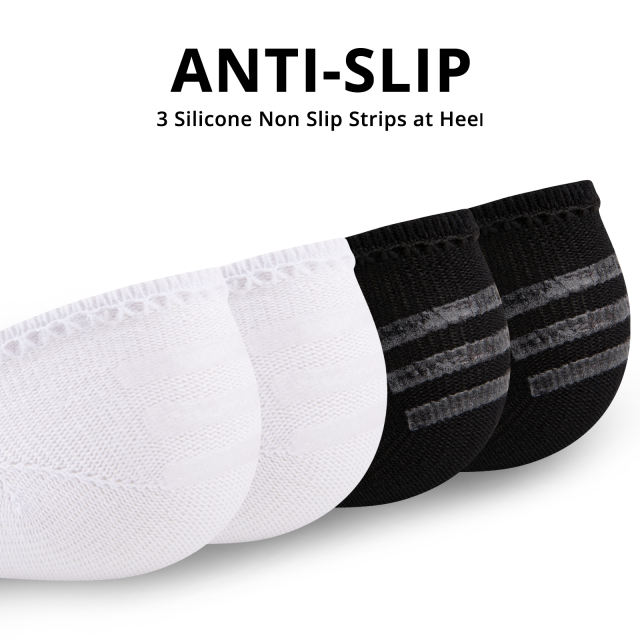 Cooplus 12 Pairs Mens Cotton No Show Socks Mens Lightweight Short Non Slip Invisible Socks