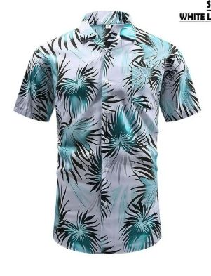 COOPLUS Hawaiian Shirt for Men, Summer Beach Short Sleeve Button Down Shirts, Printed Mens Shirts