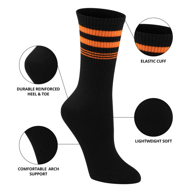 COOPLUS 9 Pairs Womens Lightweight Crew Socks Athletic Moisture Wicking Socks for Women
