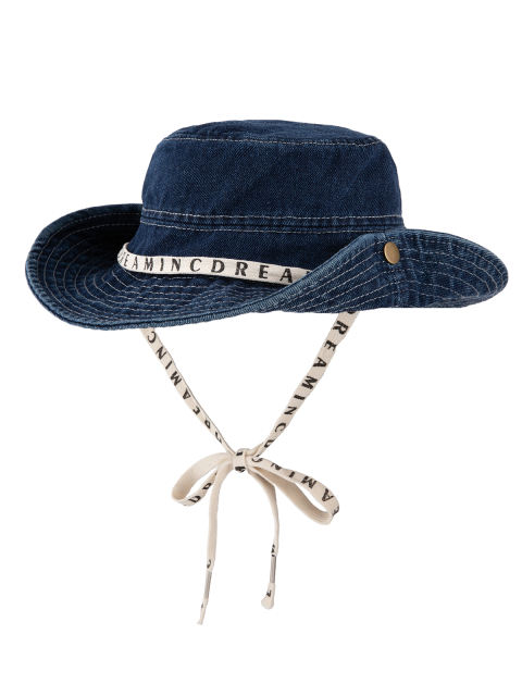 COOPLUS Womens Denim Cowboy Hat Two Ways To Wear Adjustable Chin Strap Hat Foldable Beach Sun Bucket Hat For Summer